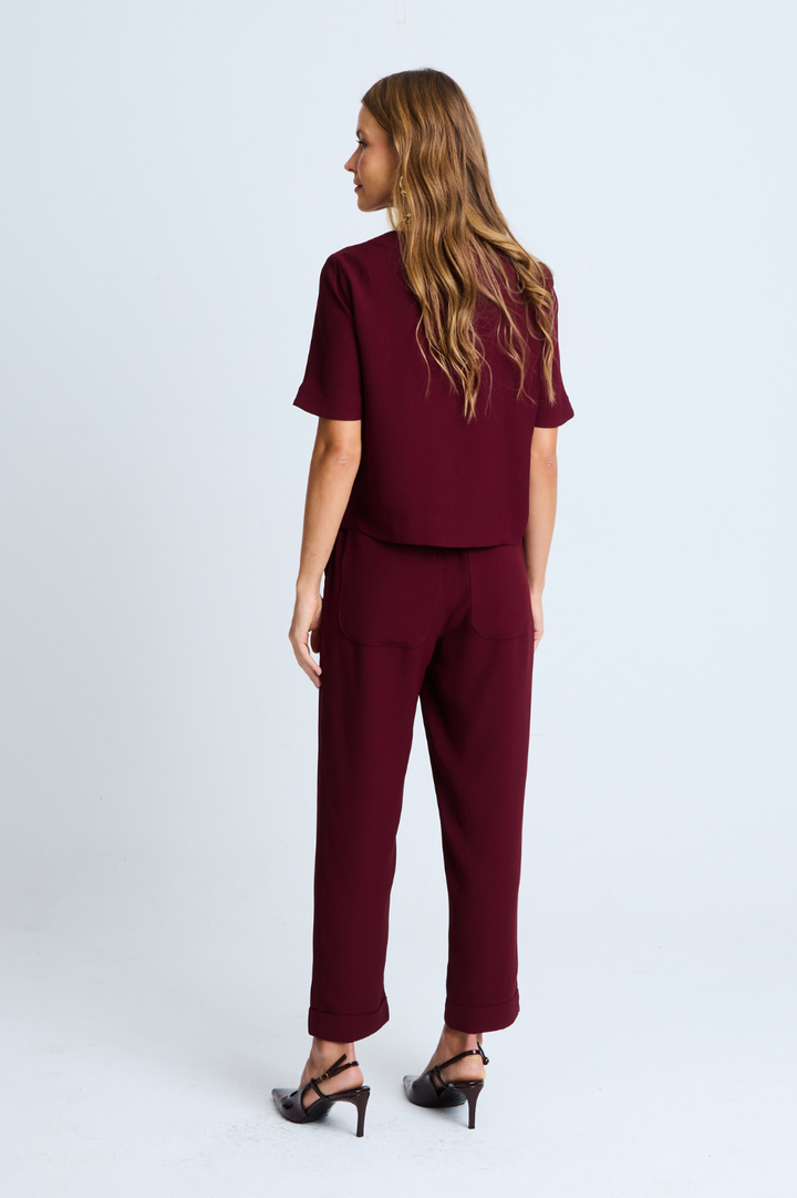 Calça de Alfaiataria Ella Wine