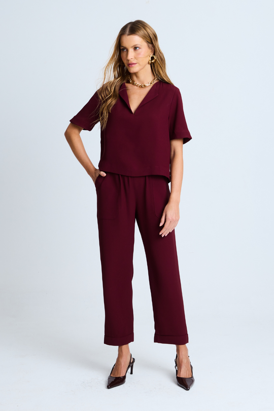Calça de Alfaiataria Ella Wine