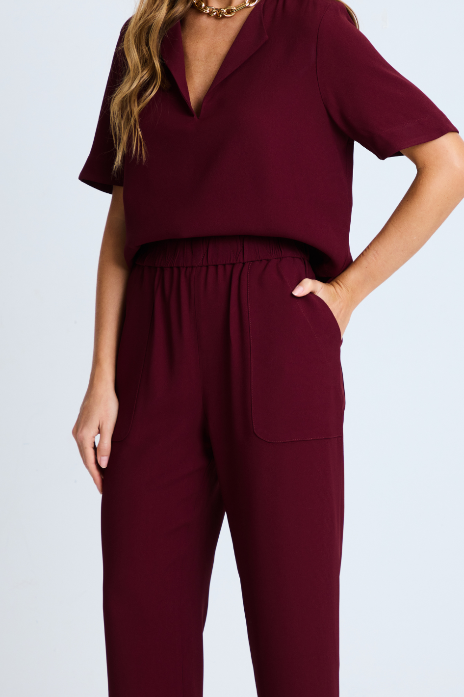 Calça de Alfaiataria Ella Wine