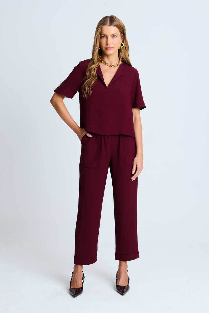 Calça de Alfaiataria Ella Wine