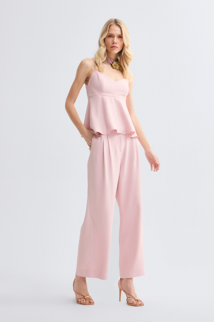 Calça de Alfaiataria Lari Rosa Light