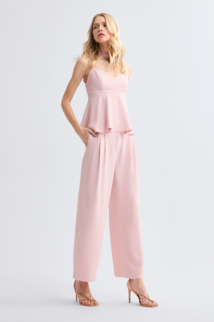 Calça de Alfaiataria Lari Rosa Light