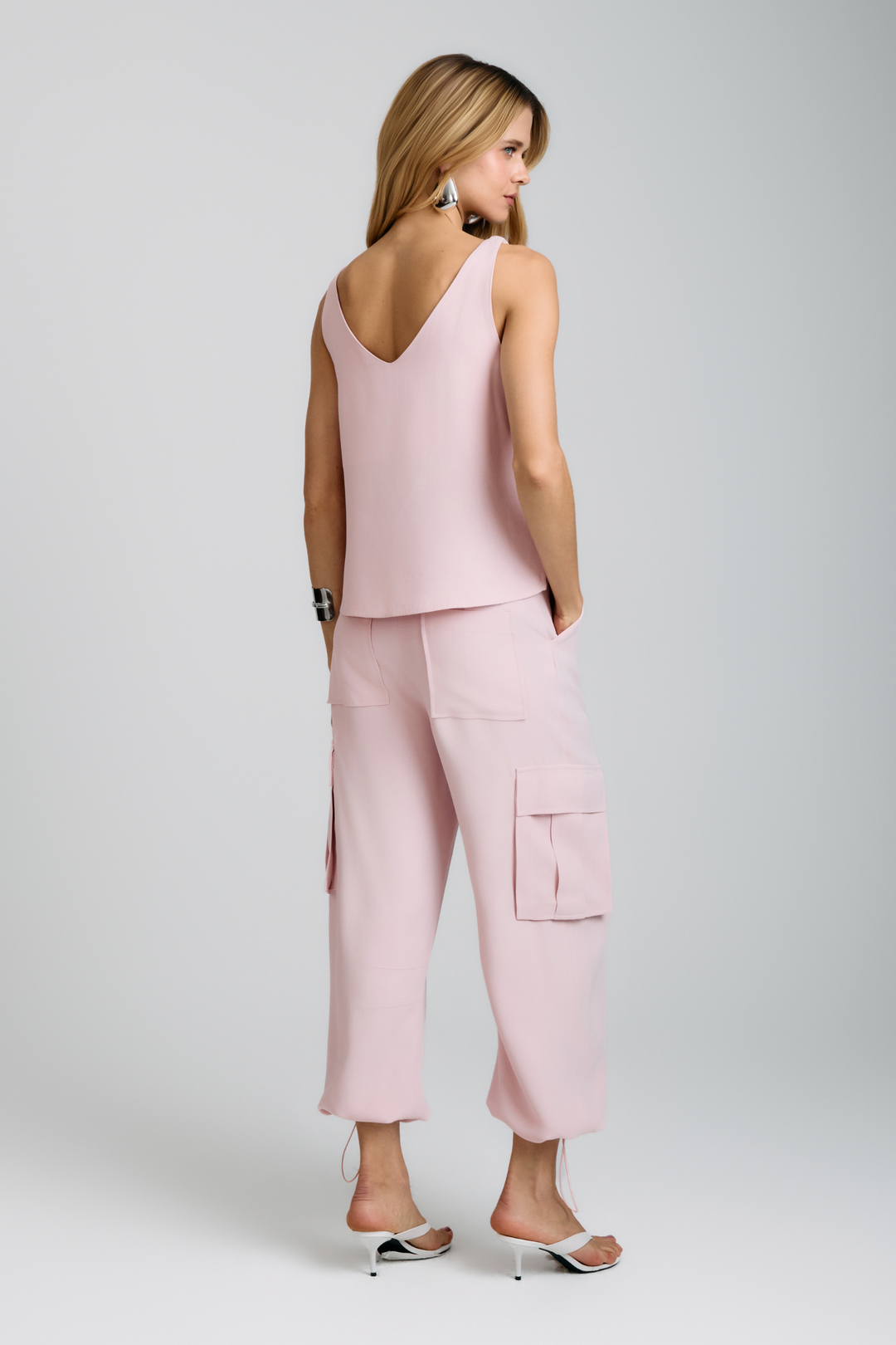 Calça de Alfaiataria Magda Rosa Blush