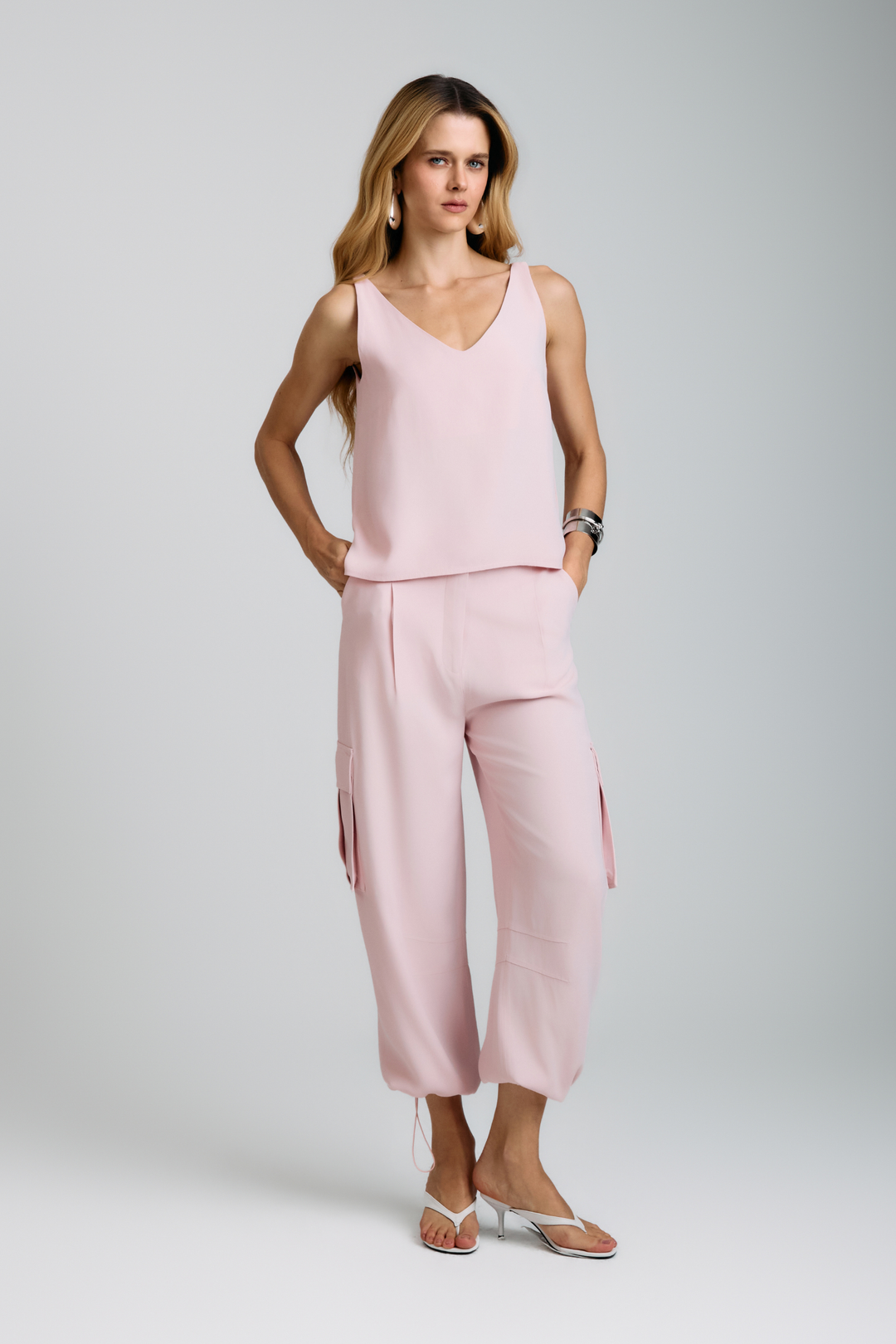 Calça de Alfaiataria Magda Rosa Blush