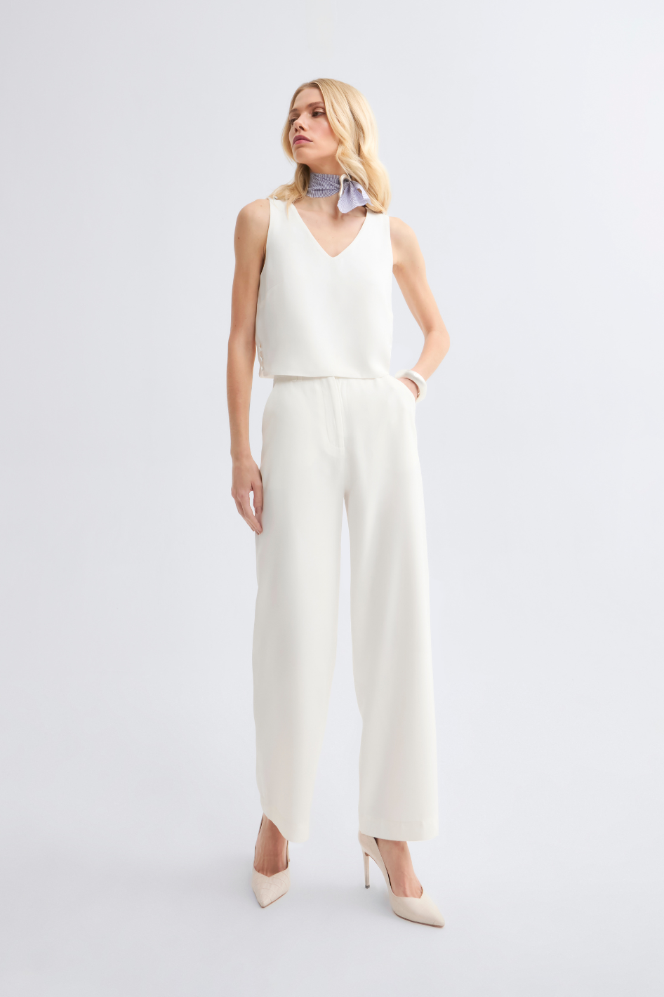 Blusa de Alfaiataria New Off White Luiza