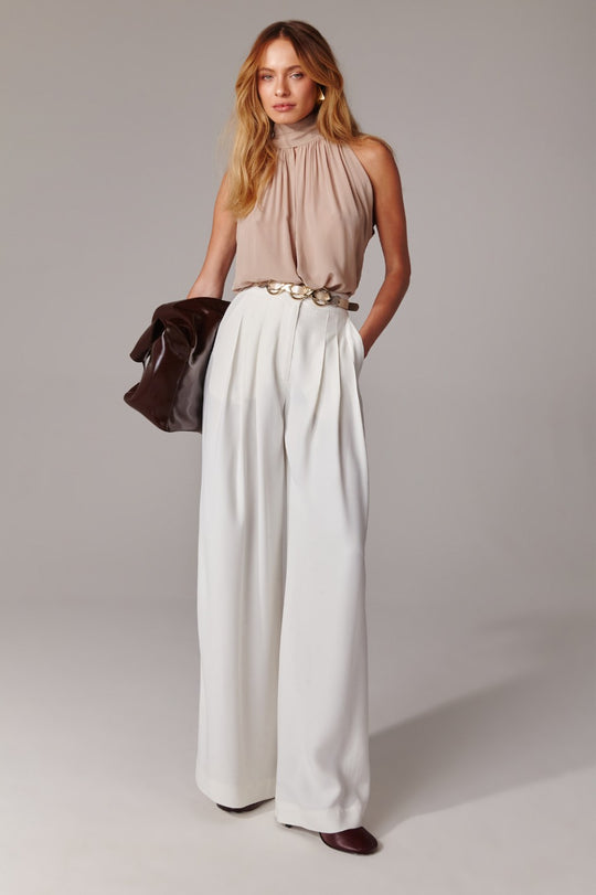 Calça de Alfaiataria NEW Off White Beatrice