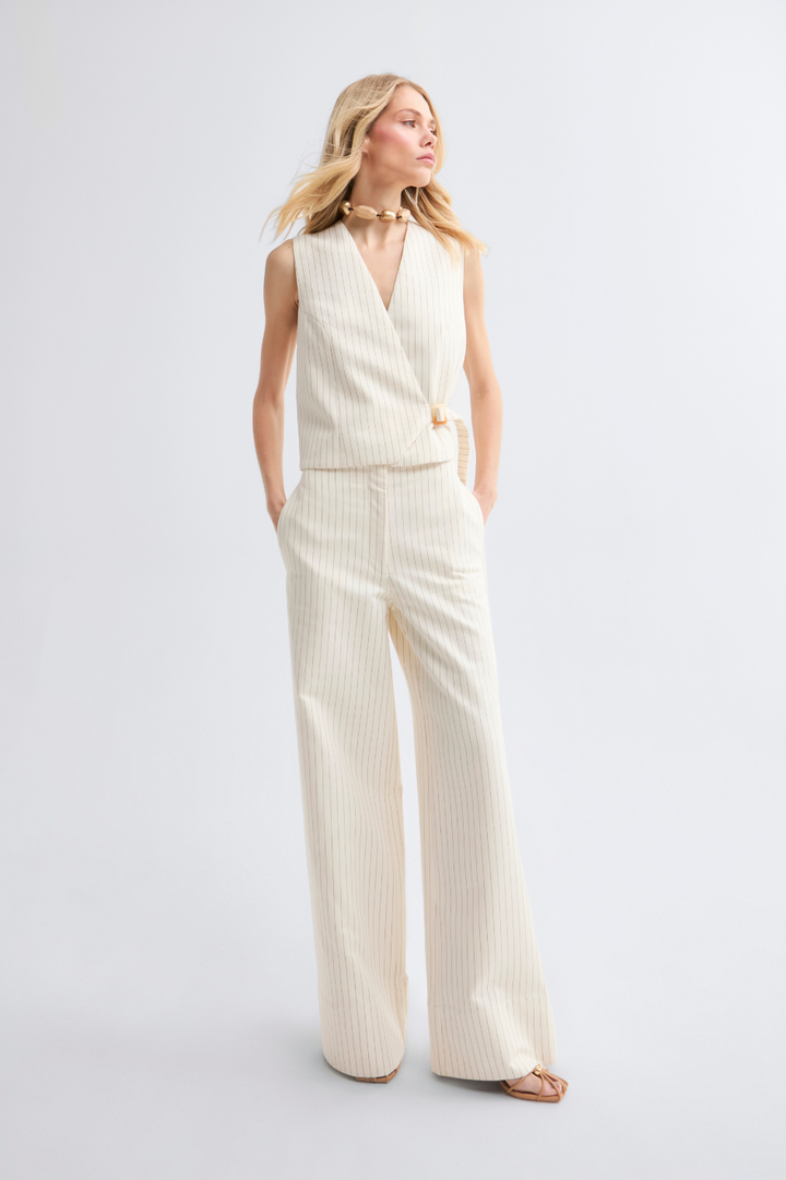 Calça de Alfaiataria Off White Mabel