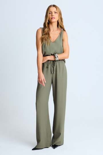 Calça de Alfaiataria Rafaela Verde Militar