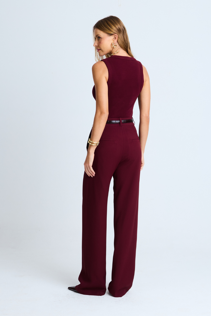 Calça de Alfaiataria Sara Wine