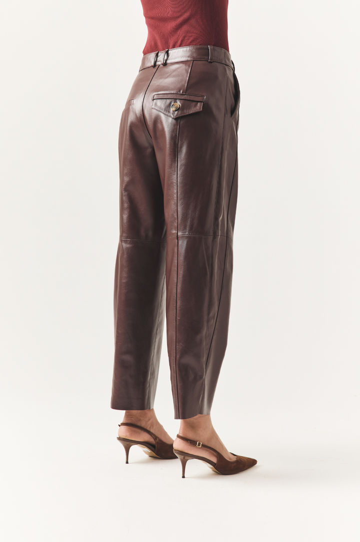 Calça de Couro Luara Wine