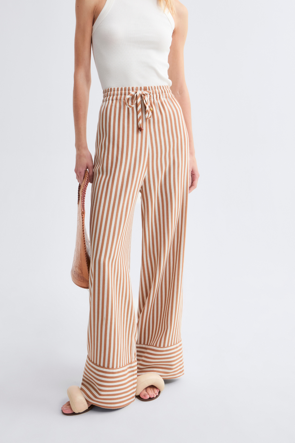 Calça de Linho Caramelo Ava