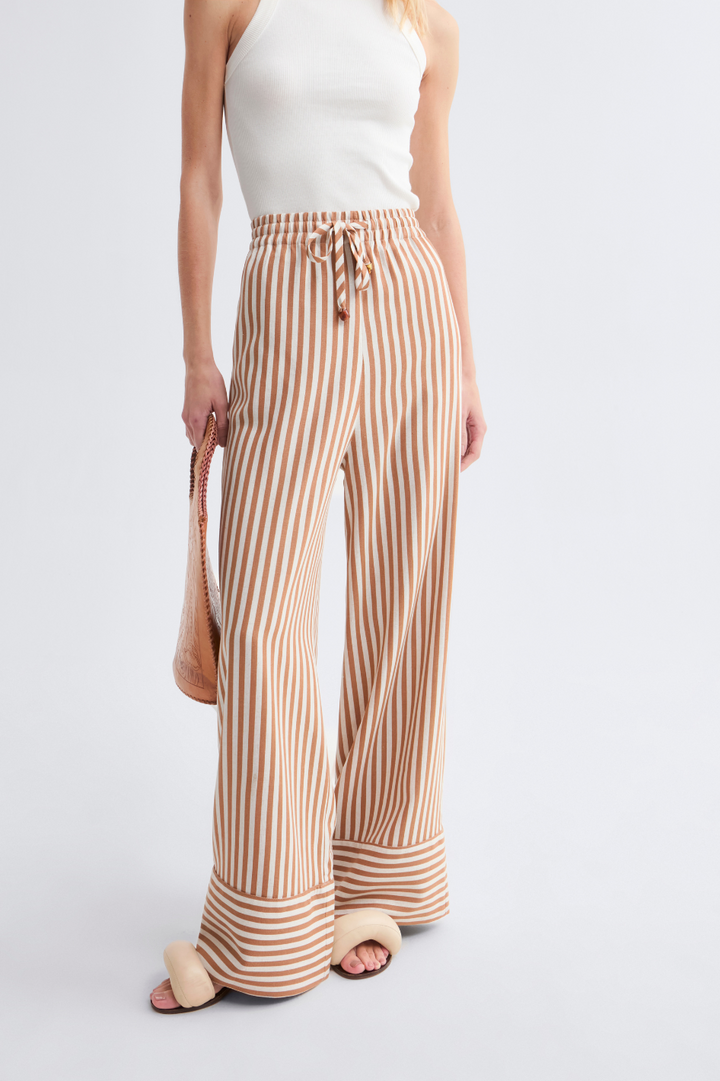 Calça de Linho Caramelo Ava