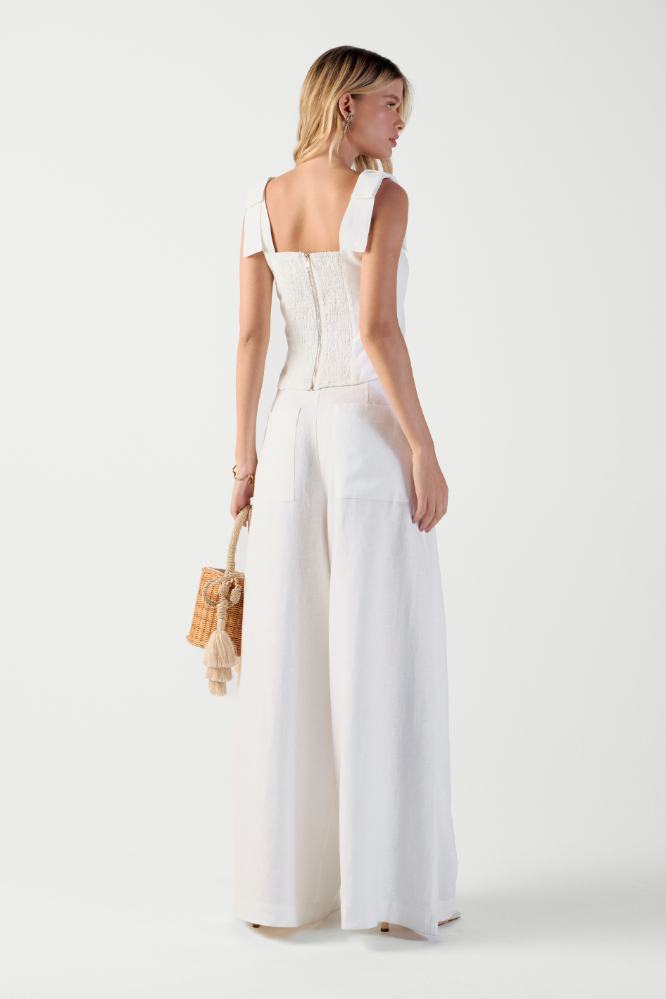 Calça de Linho Off White Brunella