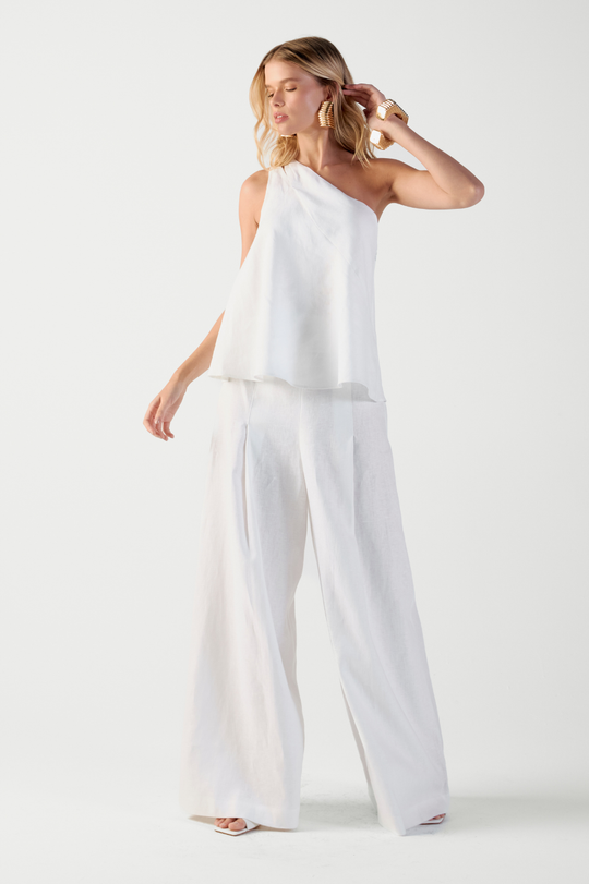 Calça de Linho Off White Brunella