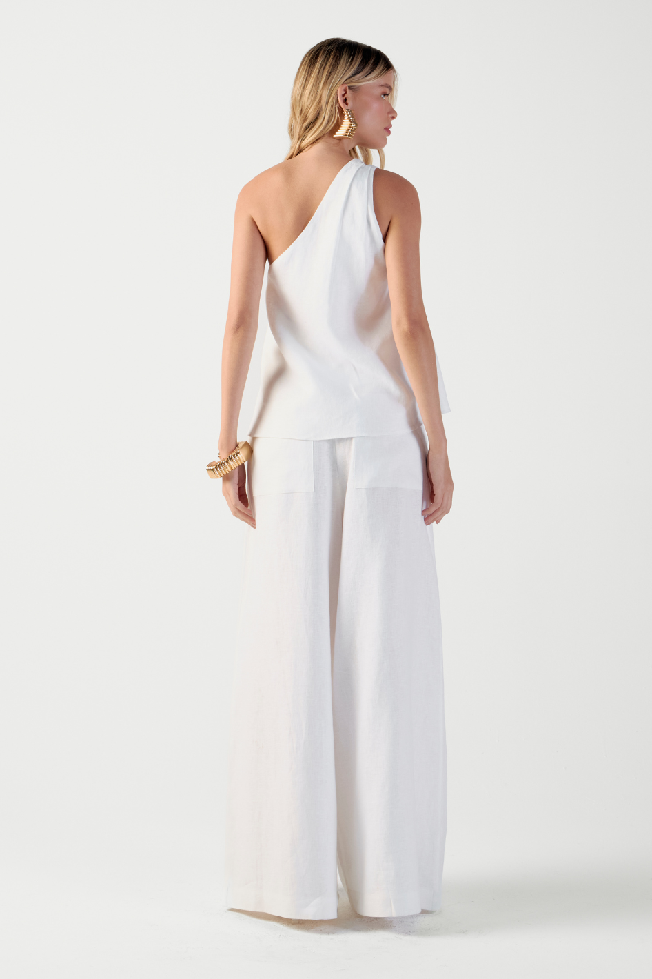 Calça de Linho Off White Brunella