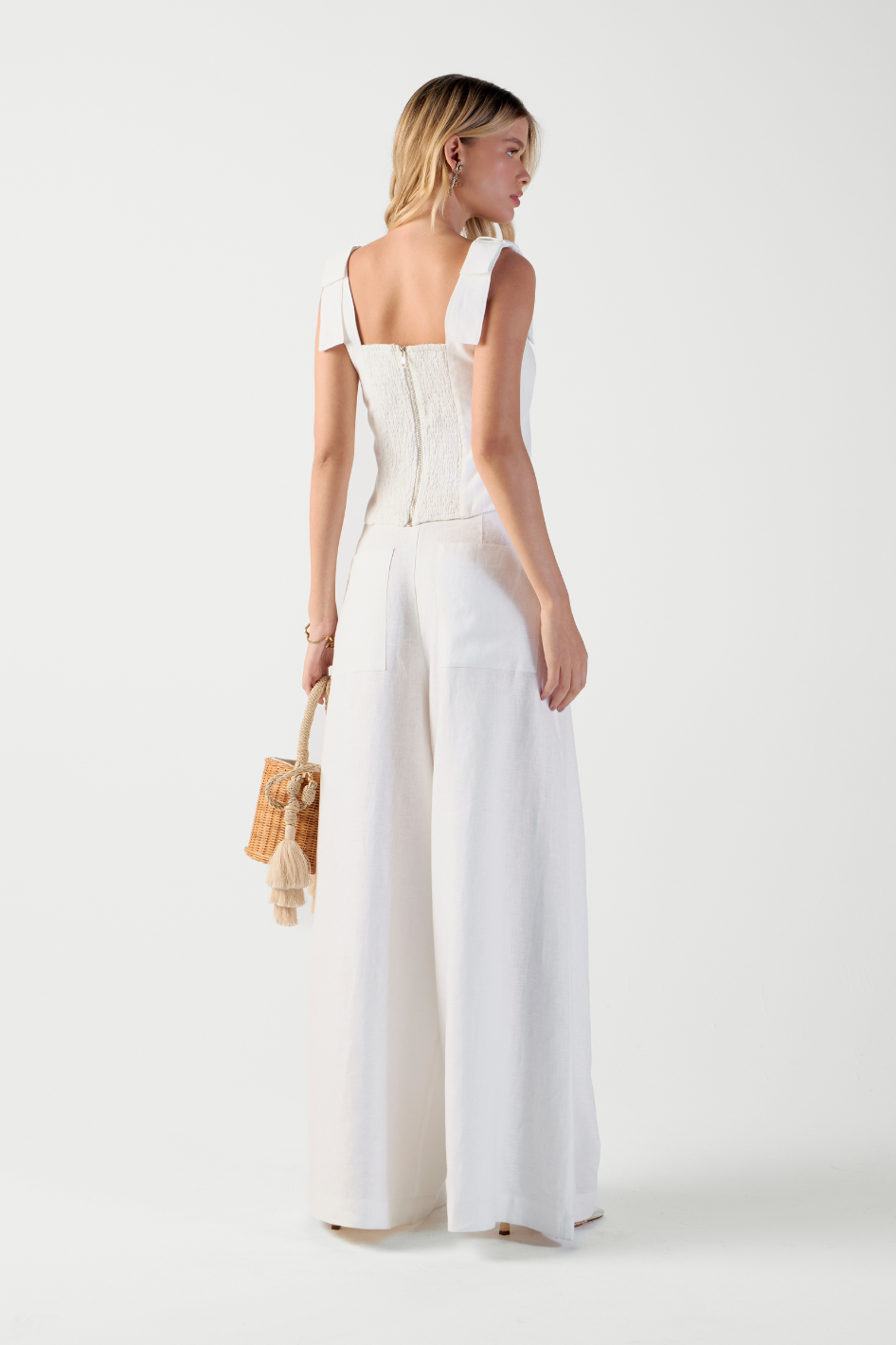 Calça de Linho Off White Brunella