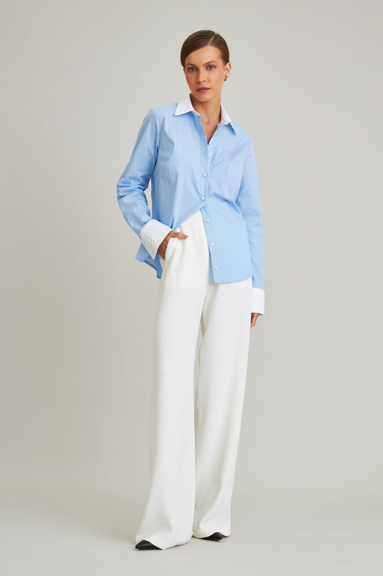 Camisa Algodão Eloise Azul