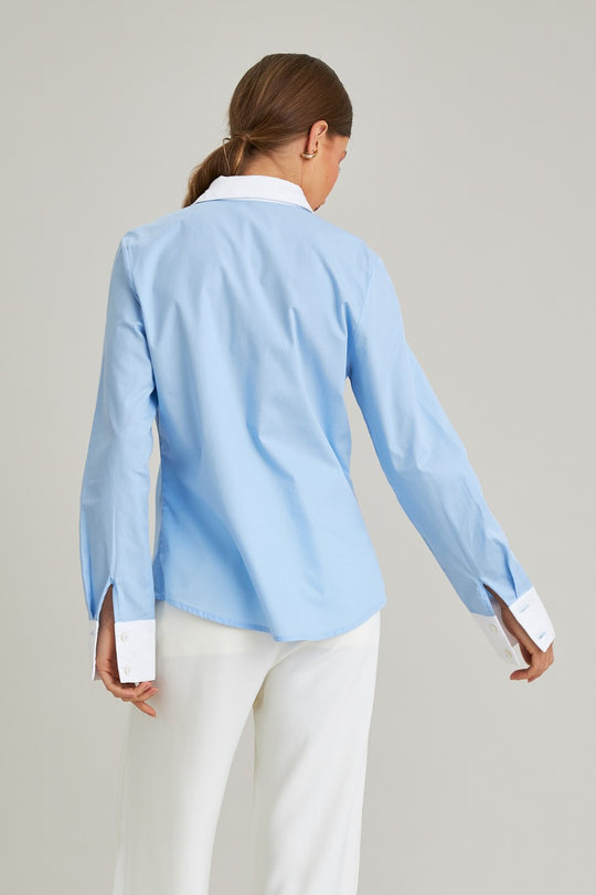 Camisa Algodão Eloise Azul