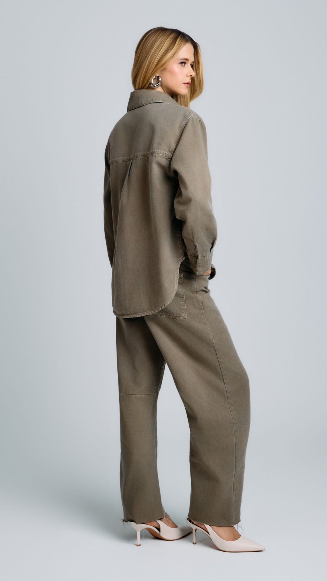 Camisa Jeans Lauren Verde Militar