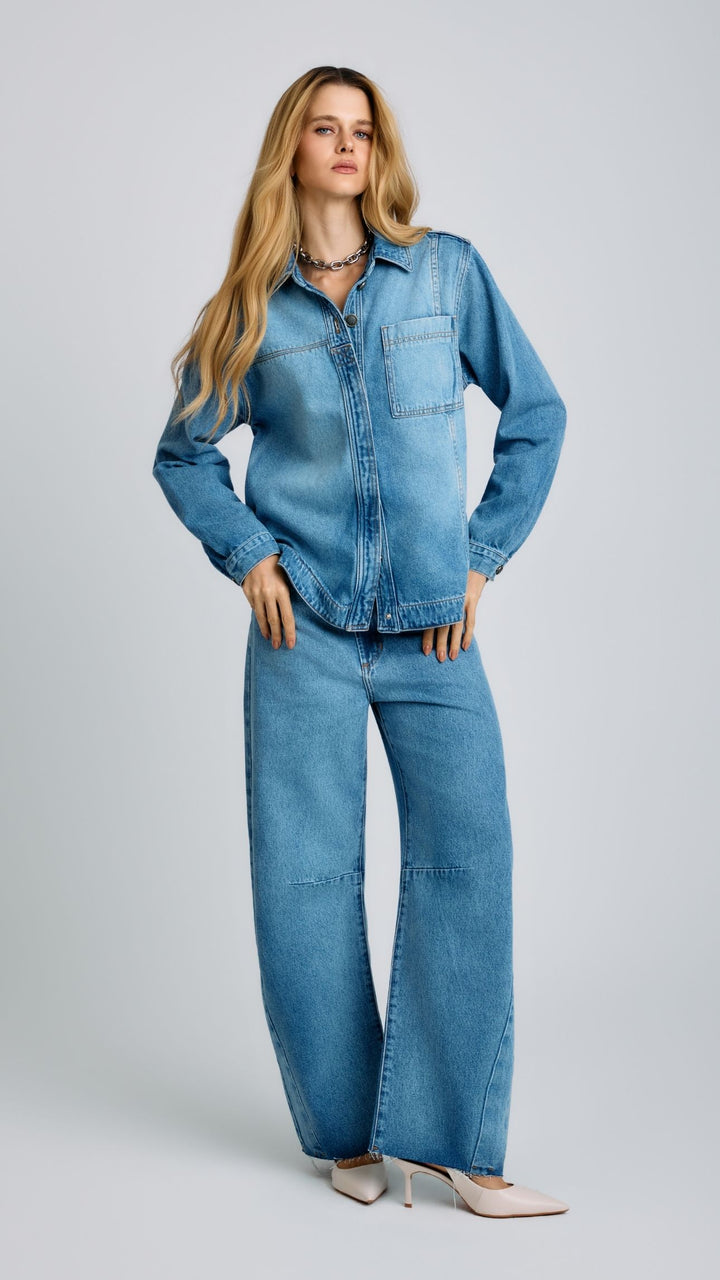 Camisa Lara Jeans Claro