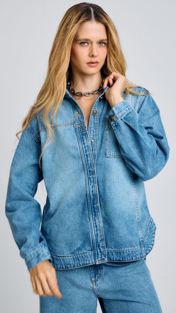 Camisa Lara Jeans Claro