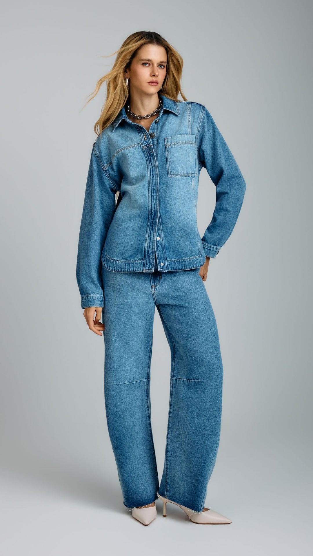 Camisa Lara Jeans Claro