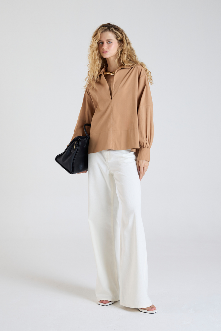 Camisa Olivia Caramelo