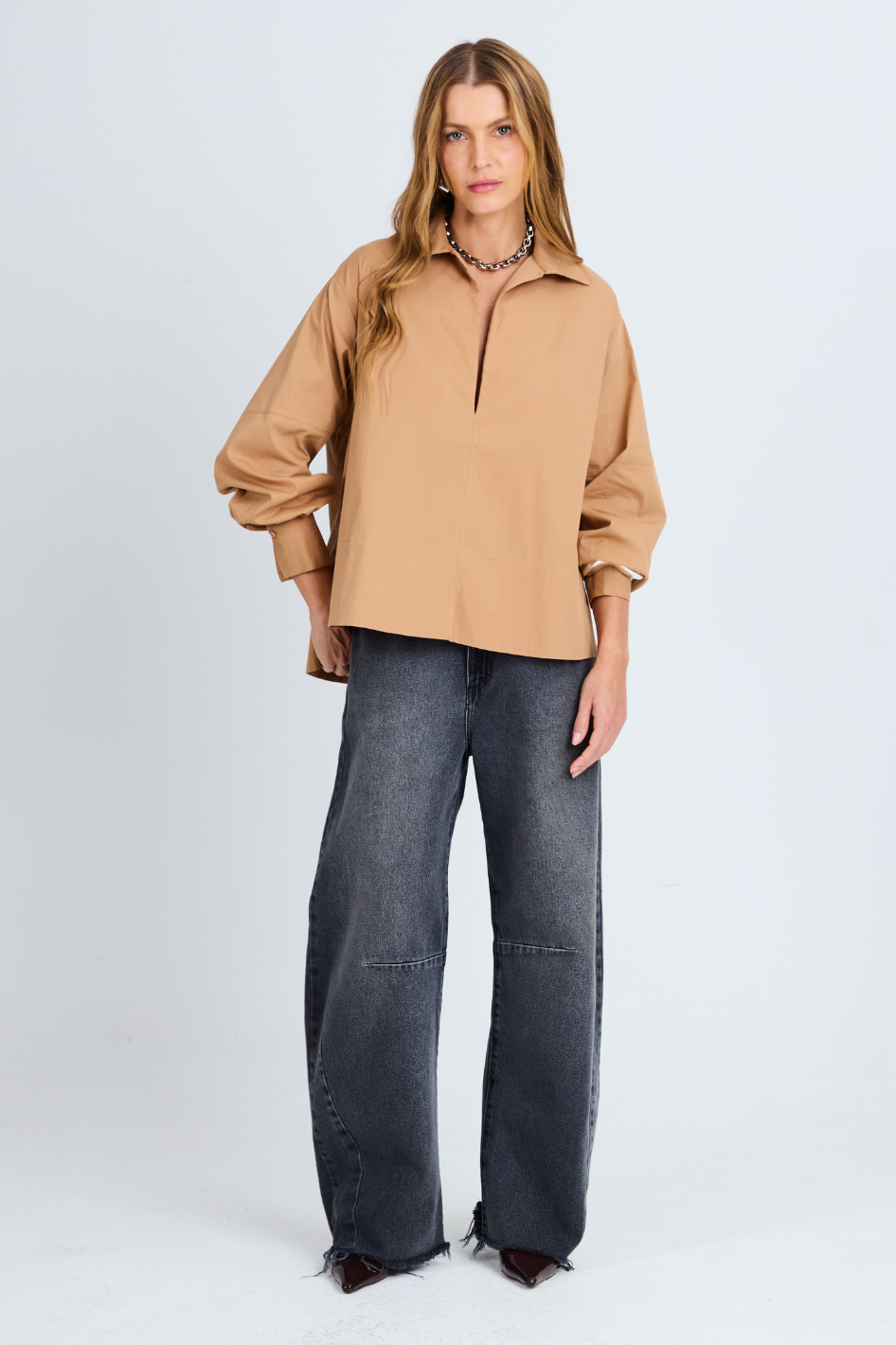 Camisa Olivia Caramelo