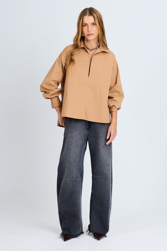 Camisa Olivia Caramelo