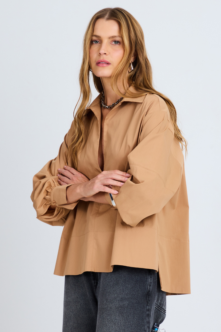 Camisa Olivia Caramelo