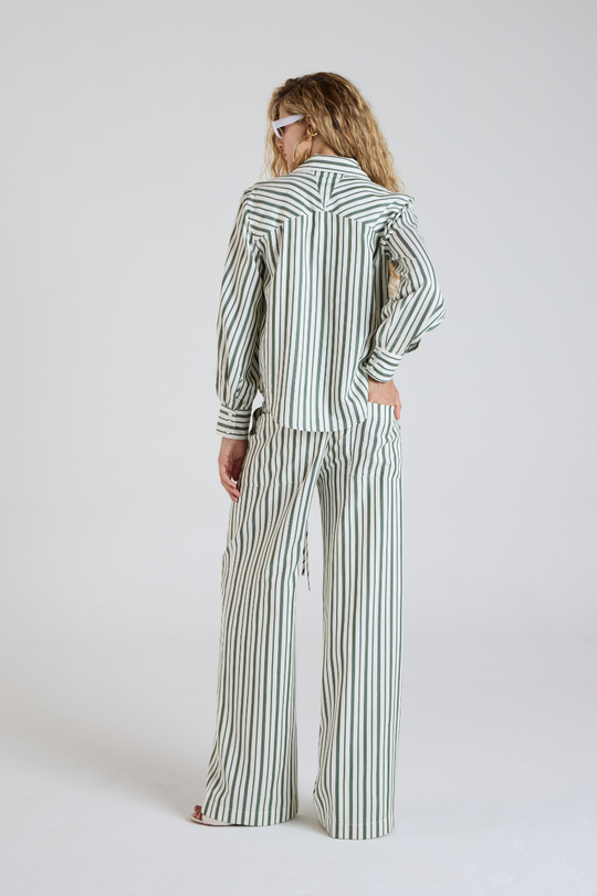 Camisa Shantal Listras Verde
