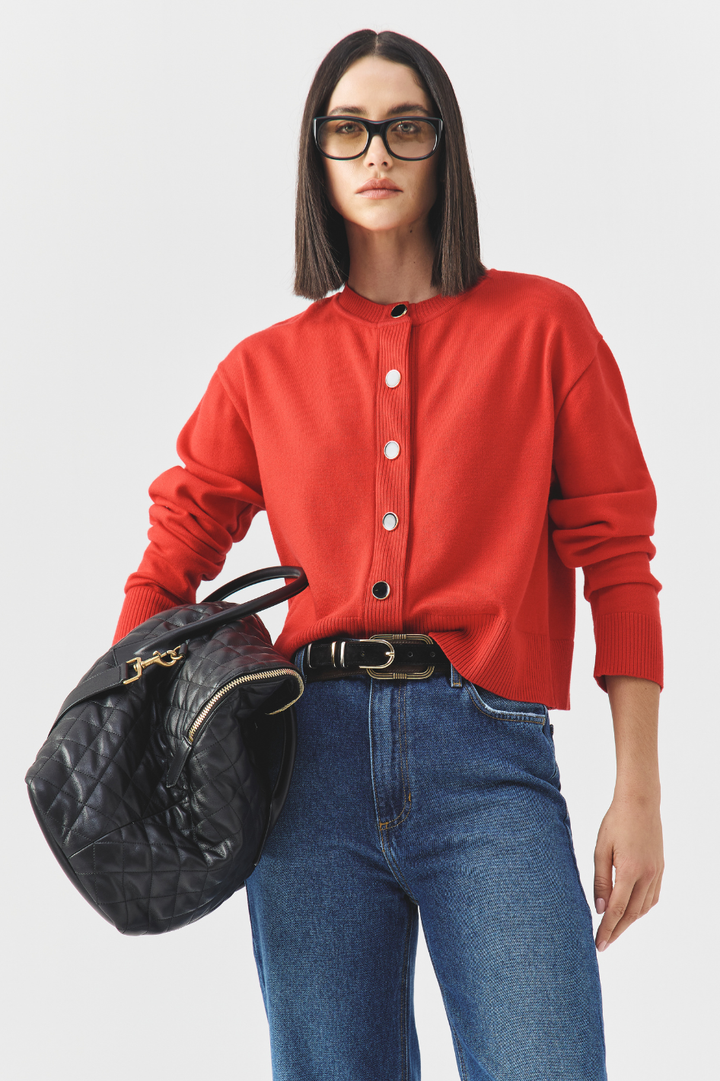 Cardigan Tricot Daphne Vermelho