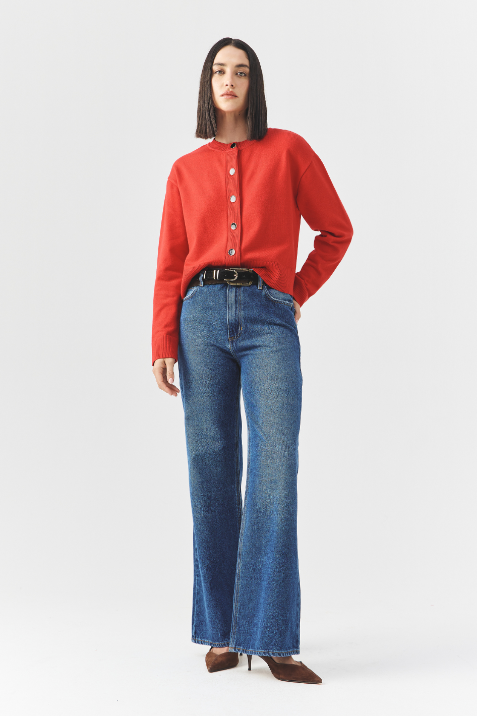 Cardigan Tricot Daphne Vermelho