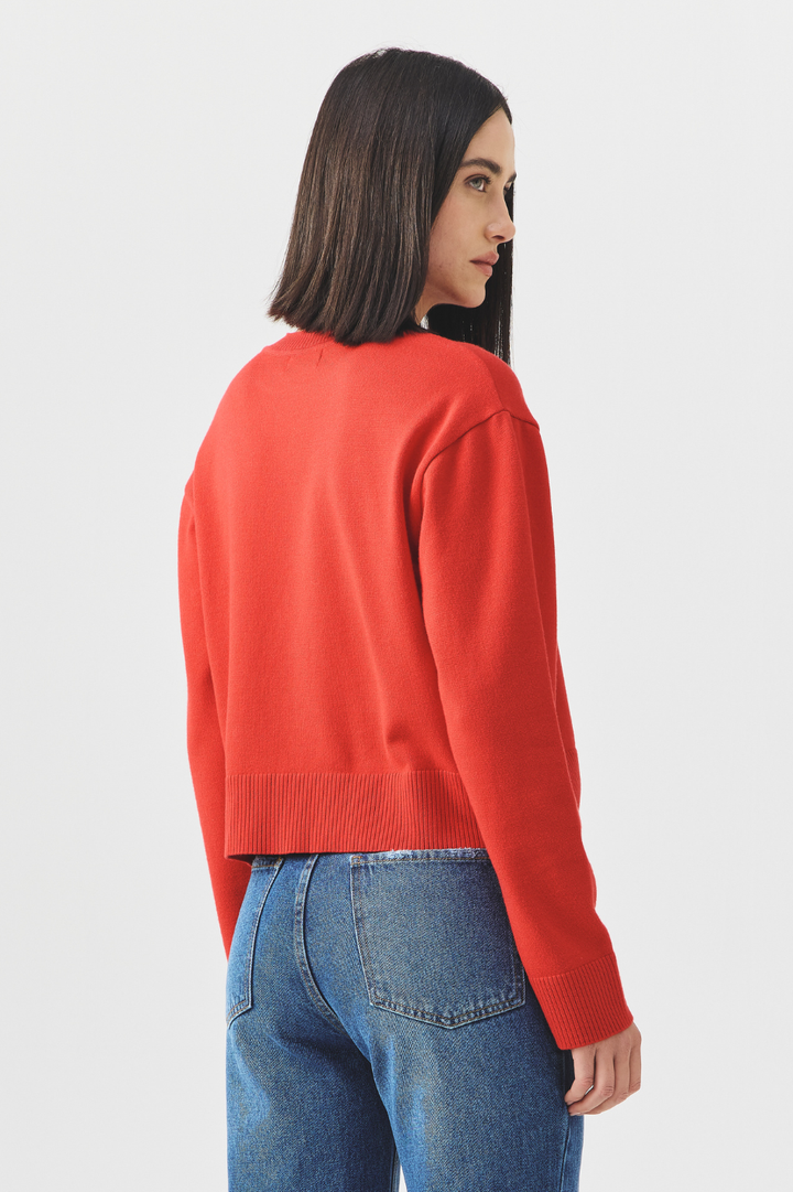 Cardigan Tricot Daphne Vermelho