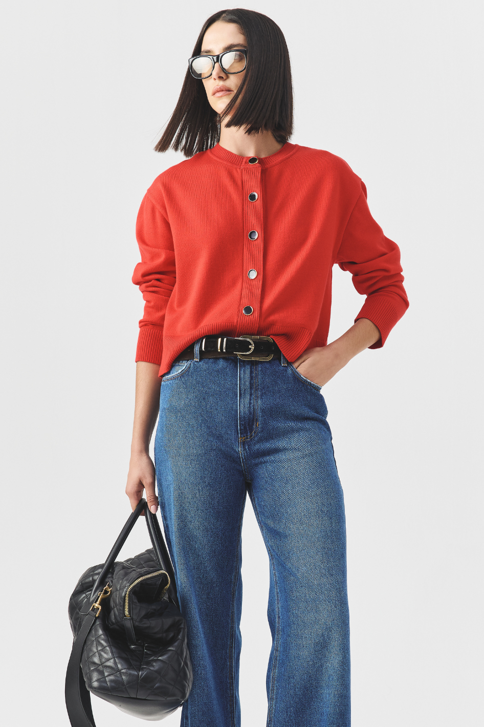 Cardigan Tricot Daphne Vermelho