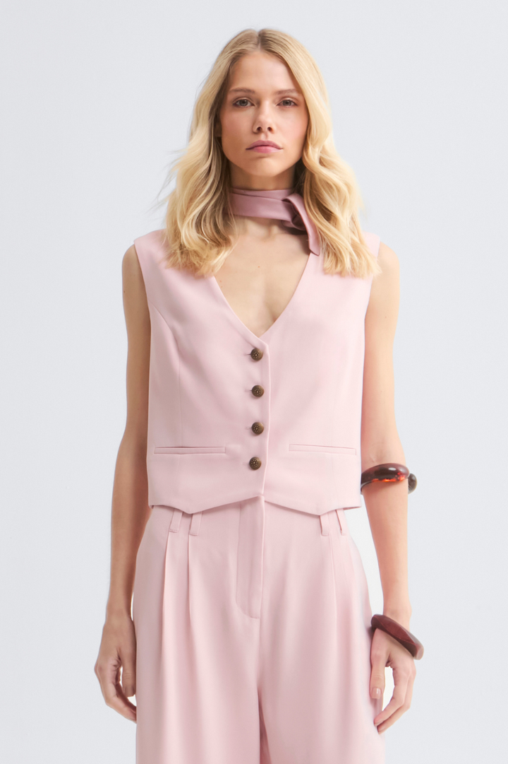 Colete de Alfaiataria Rosa Light Lari