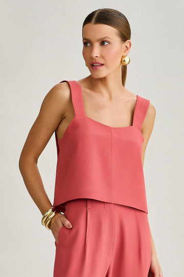 Blusa de Alfaiataria Goiaba Amy em acetato