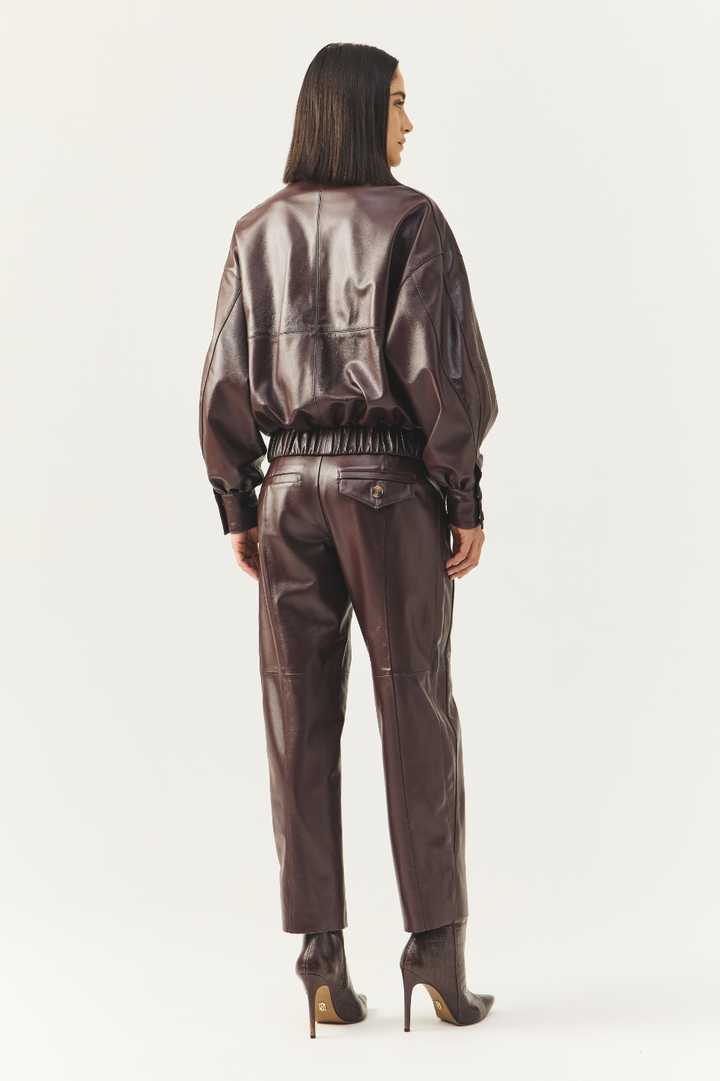 Jaqueta de Couro Luara Wine