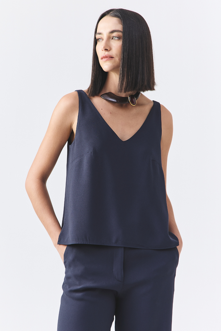 Regata de Alfaiataria Rafaela Azul Marinho