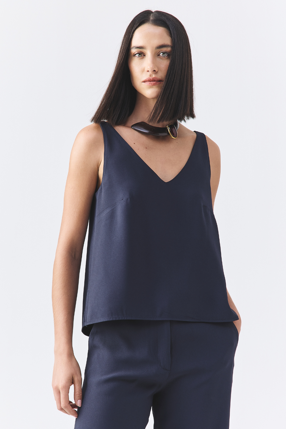 Regata de Alfaiataria Rafaela Azul Marinho