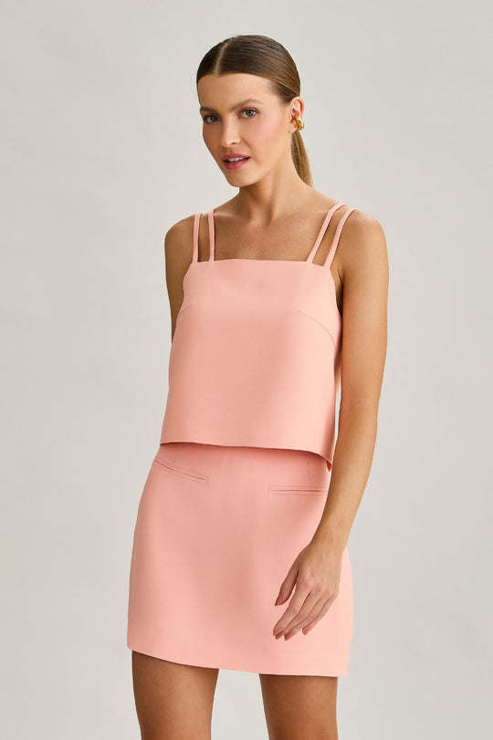 Shorts Saia Alfaiataria Miranda Peach