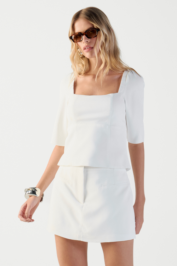 Shorts Saia Alfaiataria Molly Off White