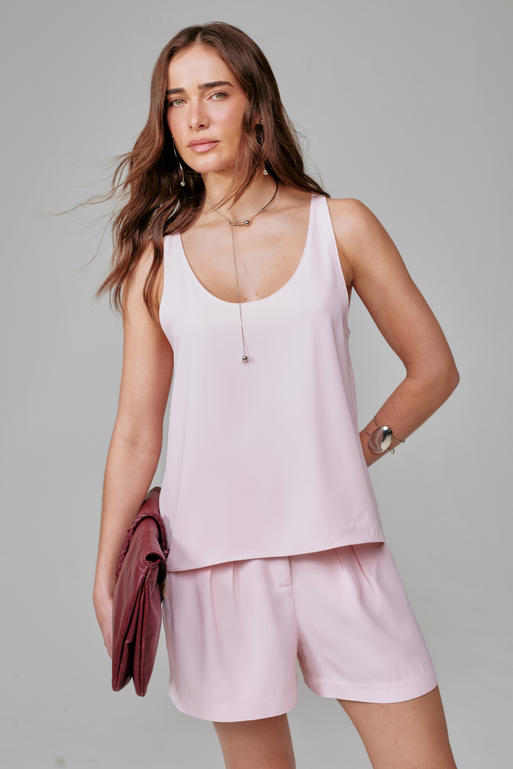 Shorts de Alfaiataria Lais Rosa