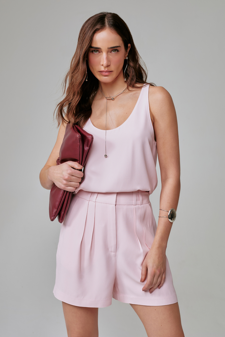 Shorts de Alfaiataria Lais Rosa