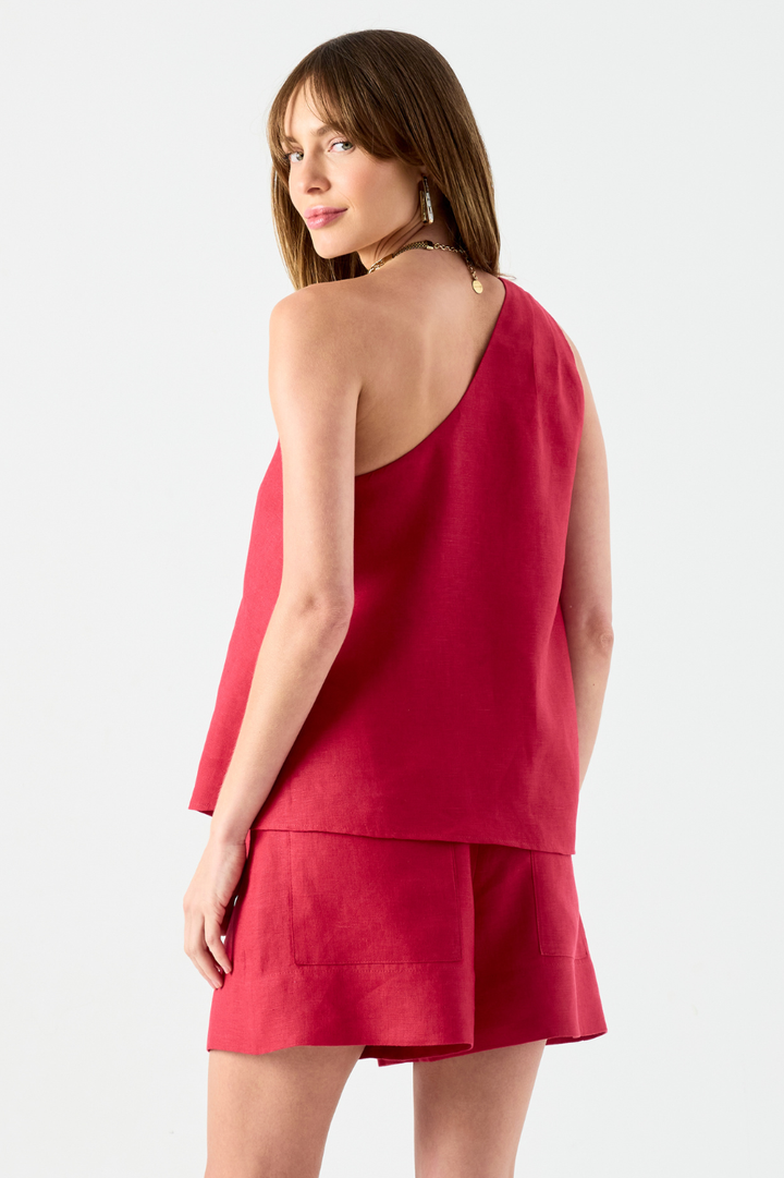 Shorts de Linho Brunella Vermelho Rouge