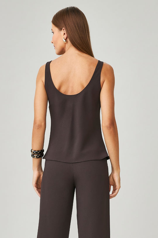 Blusa de Alfaiataria Marrom Café Marina