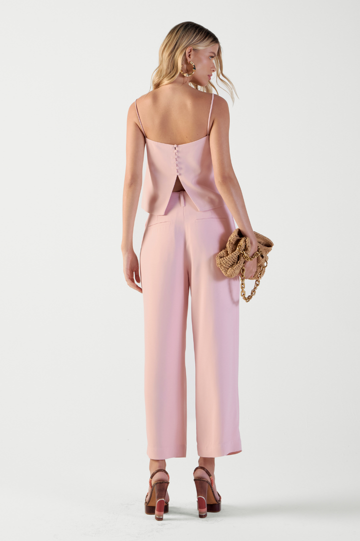 Top de Alfaiataria Molly Rosa Light