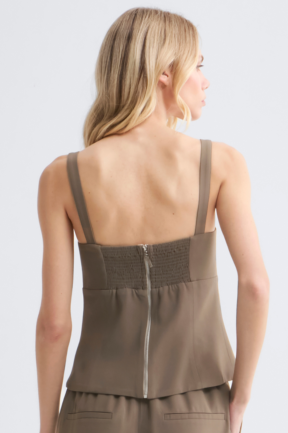 Top de Alfaiataria Vanessa Verde Vintage