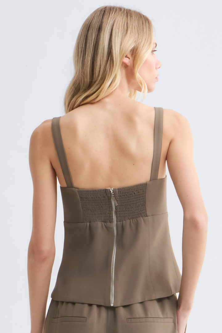 Top de Alfaiataria Vanessa Verde Vintage