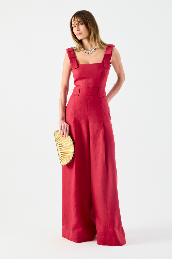 Top de Linho Vermelho Rouge Brunella